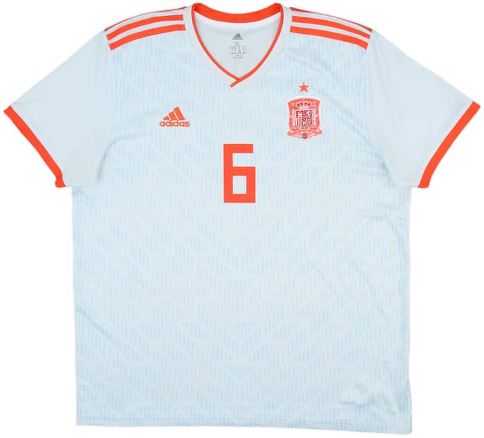 2018-19 Spain Away Shirt A.Iniesta #6 - 10/10 - (XL)