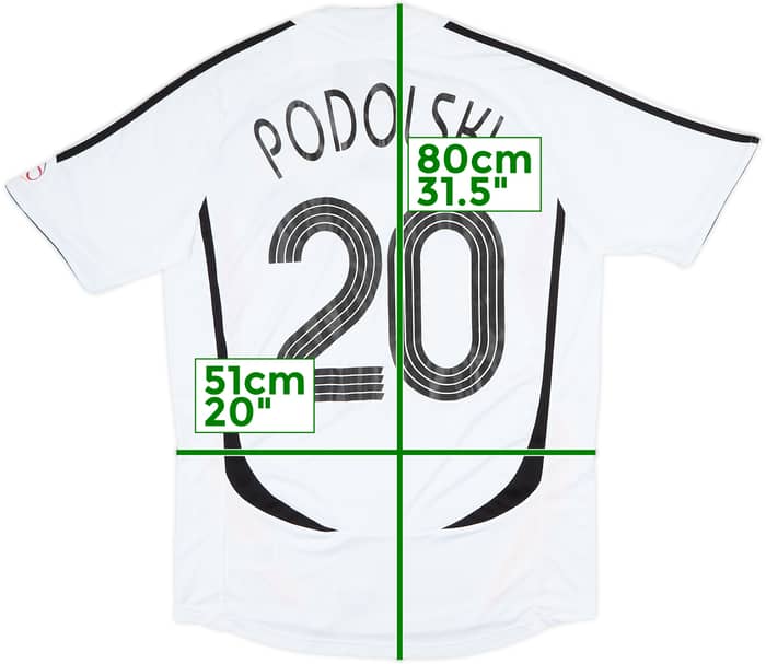 2005-07 Germany Home Shirt Podolski #20 - 6/10 - (M)