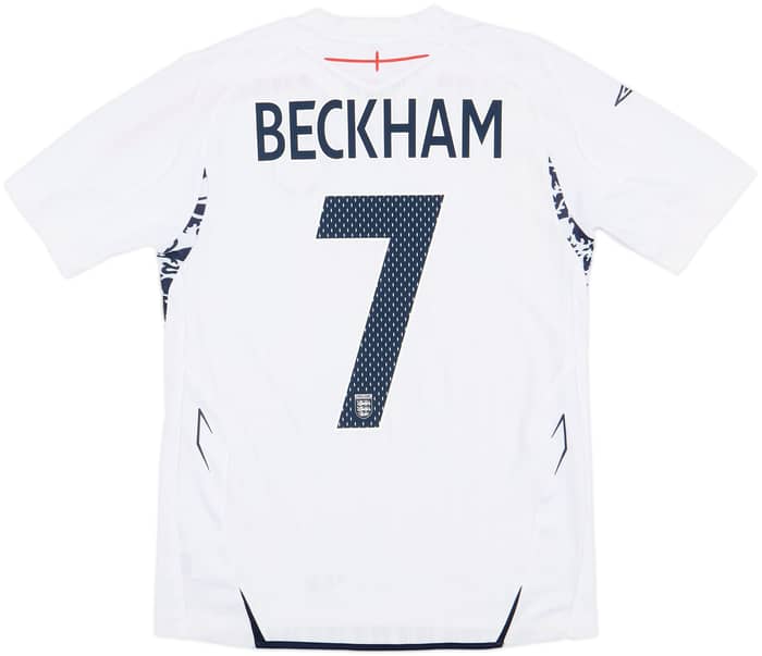 2007-09 England Home Shirt Beckham #7 - 9/10 - (XL.Boys)