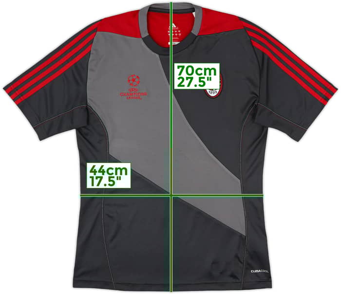 2012-13 AC Milan adidas CL Training Shirt - 8/10 - (S)