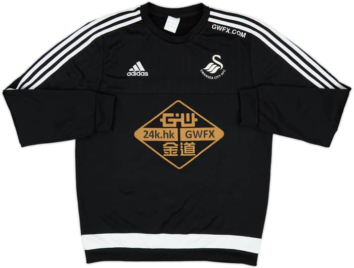 2015-16 Swansea adidas Sweat Top - 7/10 - (M)