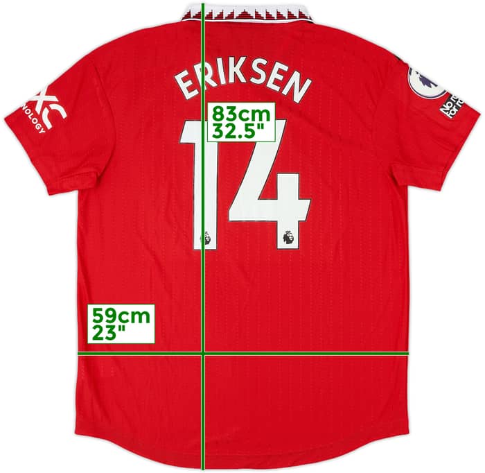 2022-23 Manchester United Authentic Home Shirt Eriksen #14 - 7/10 - (XL)