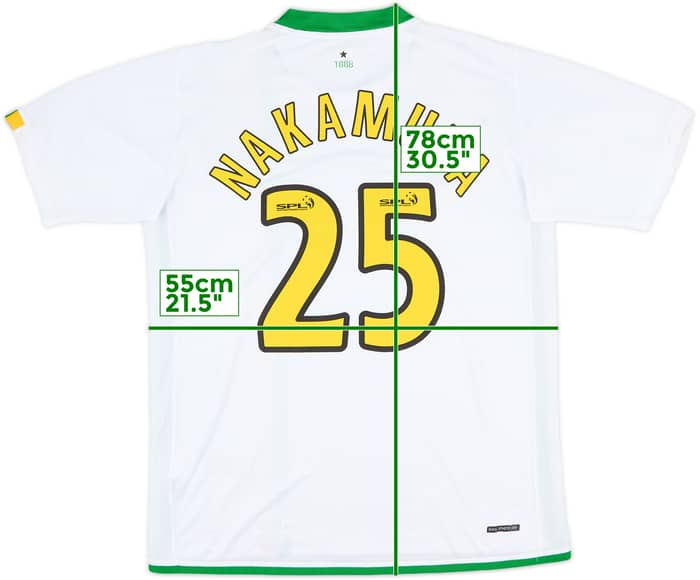 2006-08 Celtic European Shirt Nakamura #25 - 8/10 - (L)