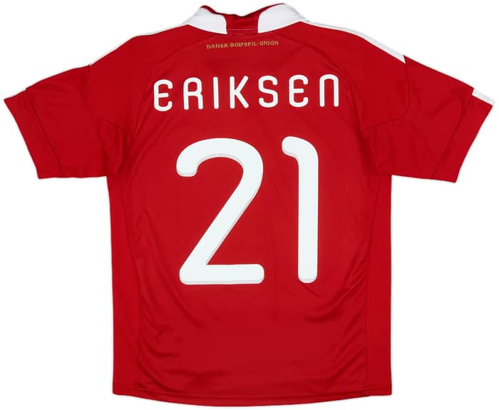 2010-11 Denmark Home Shirt Eriksen #21 - 8/10 - (XL.Boys)
