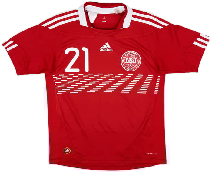 2010-11 Denmark Home Shirt Eriksen #21 - 8/10 - (XL.Boys)