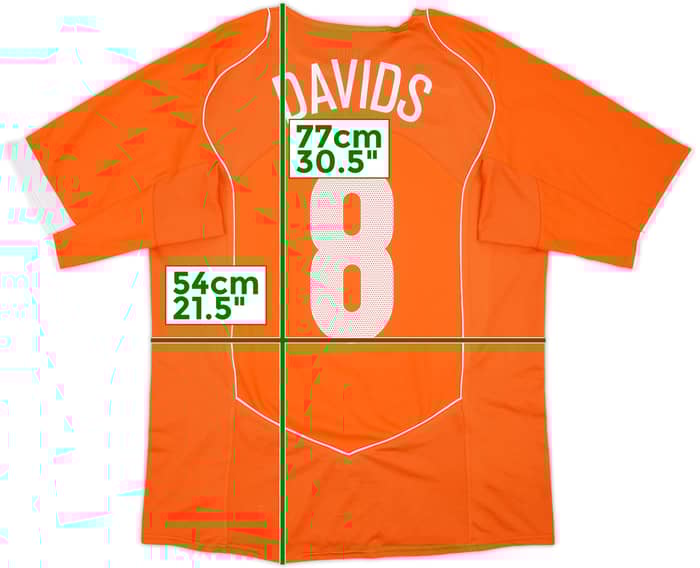 2004-06 Netherlands Home Shirt Davids #8 - 8/10 - (L)