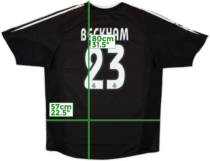 2004-05 Real Madrid Away Shirt Beckham #23 - 6/10 - (L)