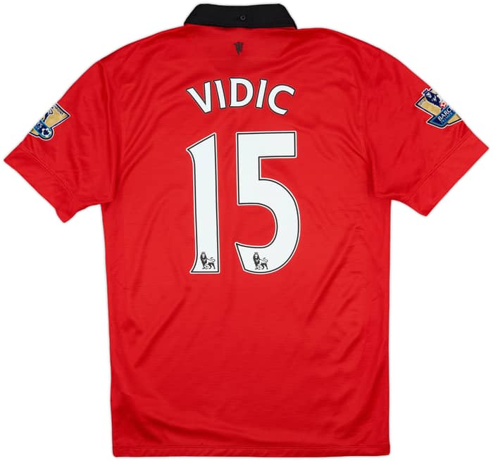 2013-14 Manchester United Home Shirt Vidic #15 - 7/10 - (S)
