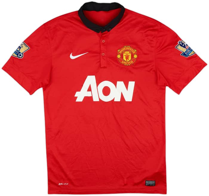 2013-14 Manchester United Home Shirt Vidic #15 - 7/10 - (S)
