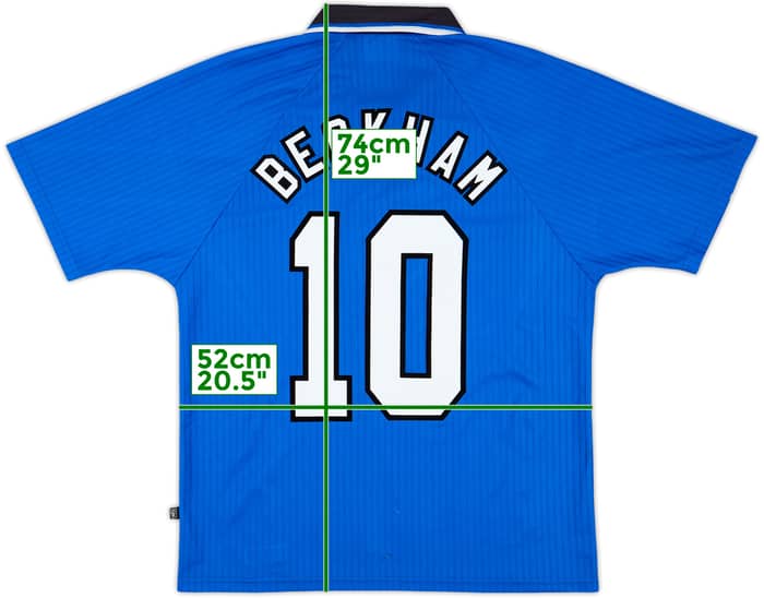 1996-98 Manchester United Third Shirt Beckham #10 - 8/10 - (M)