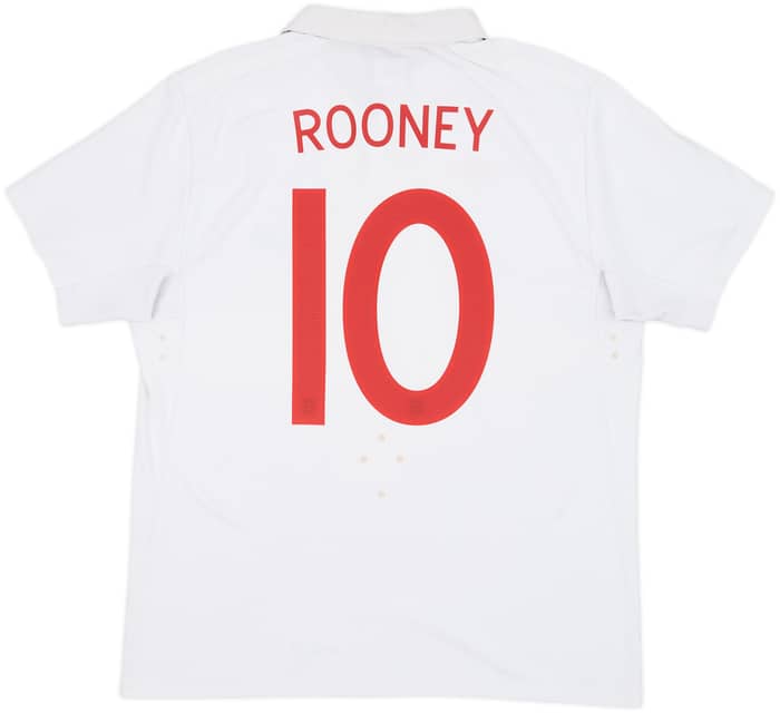 2009-10 England 'World Cup South Africa 2010' Home Shirt Rooney #10 - 7/10 - (L)