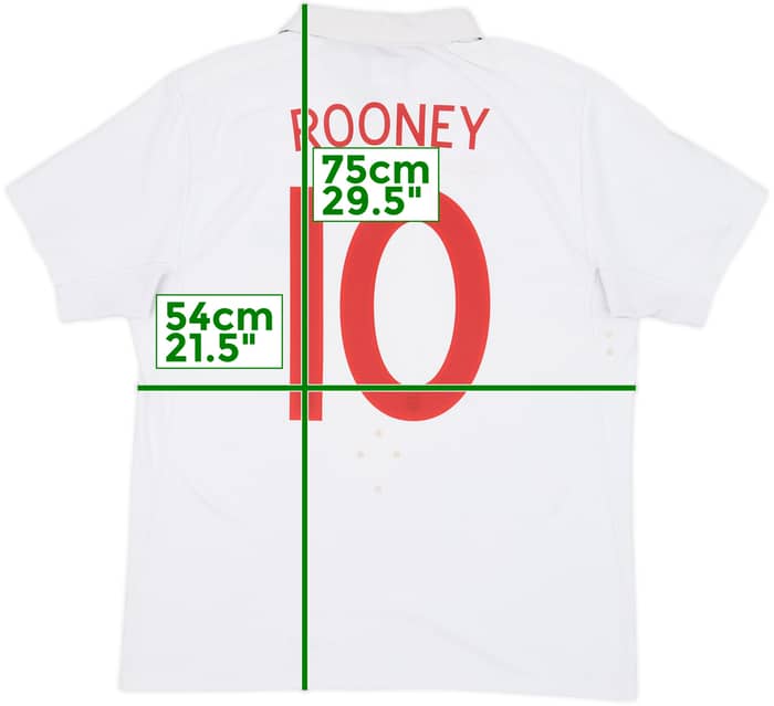 2009-10 England 'World Cup South Africa 2010' Home Shirt Rooney #10 - 7/10 - (L)