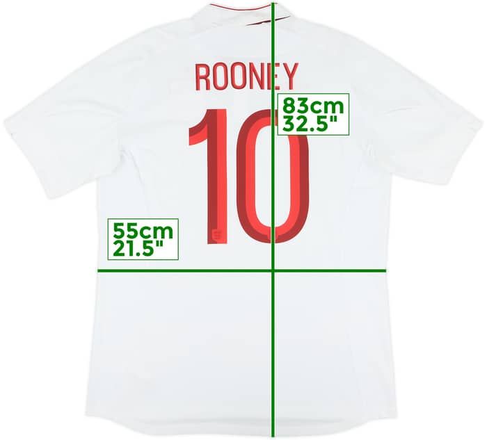 2012-13 England Home Shirt Rooney #10 - 6/10 - (L)