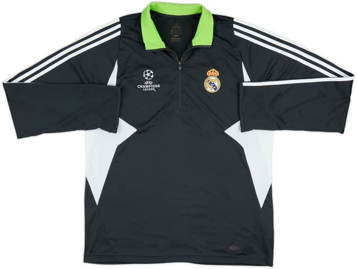 2007-08 Real Madrid adidas CL 1/4 Zip Drill Top - 8/10 - (L)