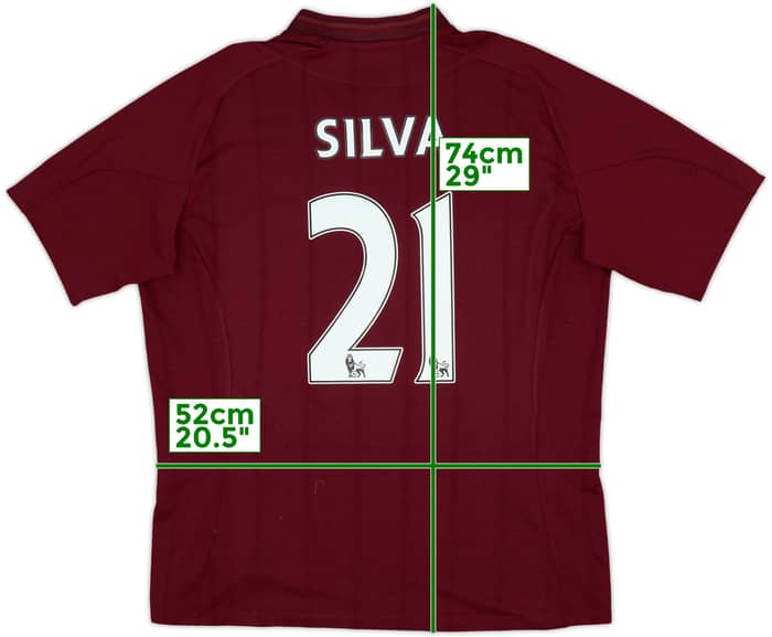 2012-13 Manchester City Away Shirt Silva #21 - 6/10 - (L)
