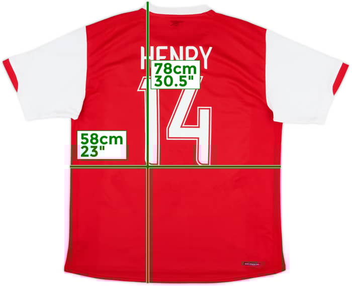 2006-08 Arsenal Home Shirt Henry #14 - 6/10 - (L)