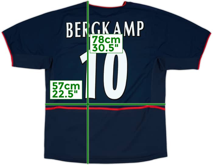 2002-04 Arsenal Away Shirt Bergkamp #10 - 9/10 - (L)