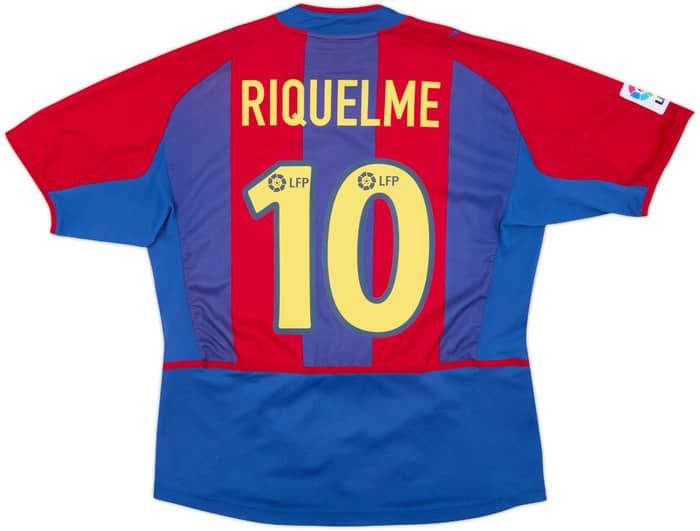 2002-03 Barcelona Home Shirt Riquelme #10 - 7/10 - (M)
