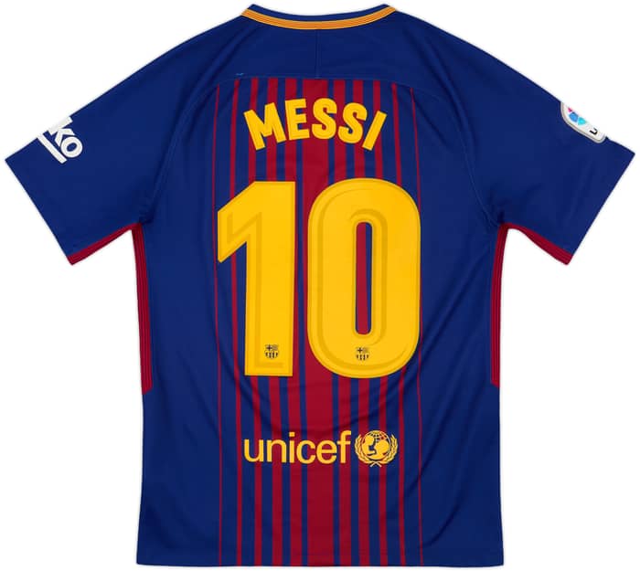 2017-18 Barcelona Home Shirt Messi #10 - 9/10 - (S)