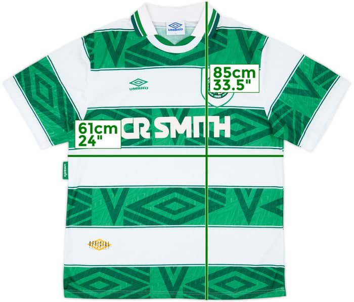 1993-95 Celtic Home Shirt - 10/10 - (XL)