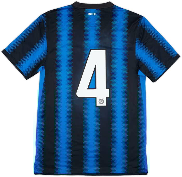 2010-11 Inter Milan Home Shirt #4 - 6/10 - (S)