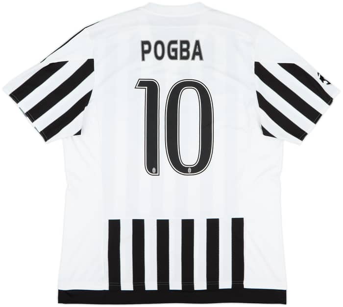 2015-16 Juventus Home Shirt Pogba #10 - 9/10 (XL)