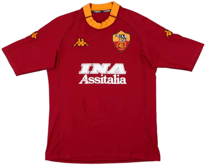 2000-01 Roma Home Shirt Totti #10 - 6/10 - (M)