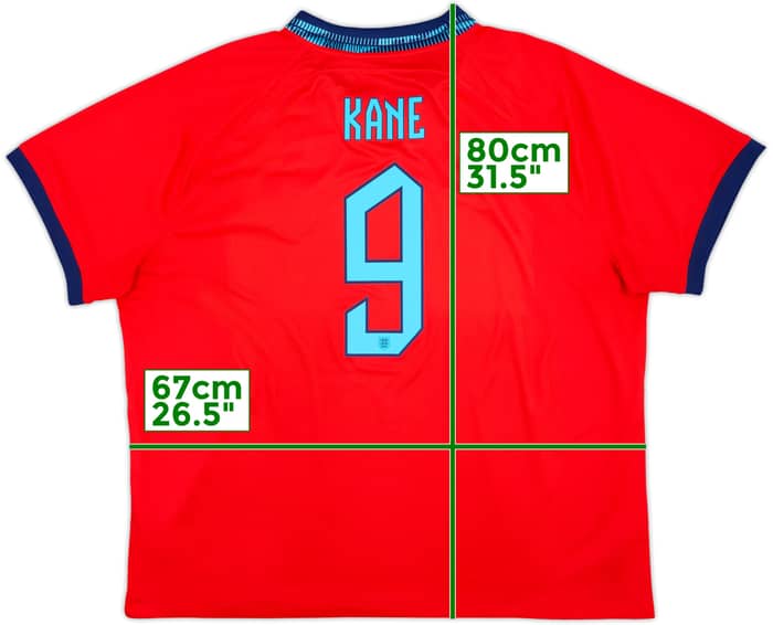 2022-23 England Away Shirt Kane #9 - 7/10 - (3XL)