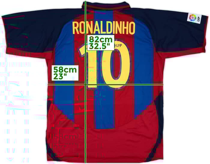 2003-04 Barcelona Home Shirt Ronaldinho #10 - 9/10 - (XL)