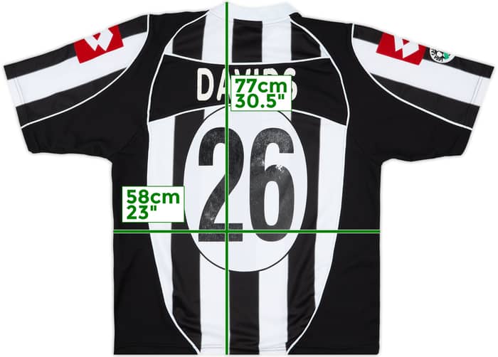 2002-03 Juventus Player Issue Home Shirt Davids #26 - 5/10 - (L)