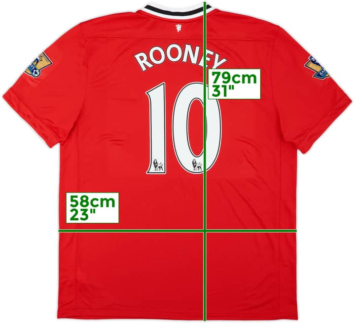 2011-12 Manchester United Home Shirt Rooney #10 (XL)