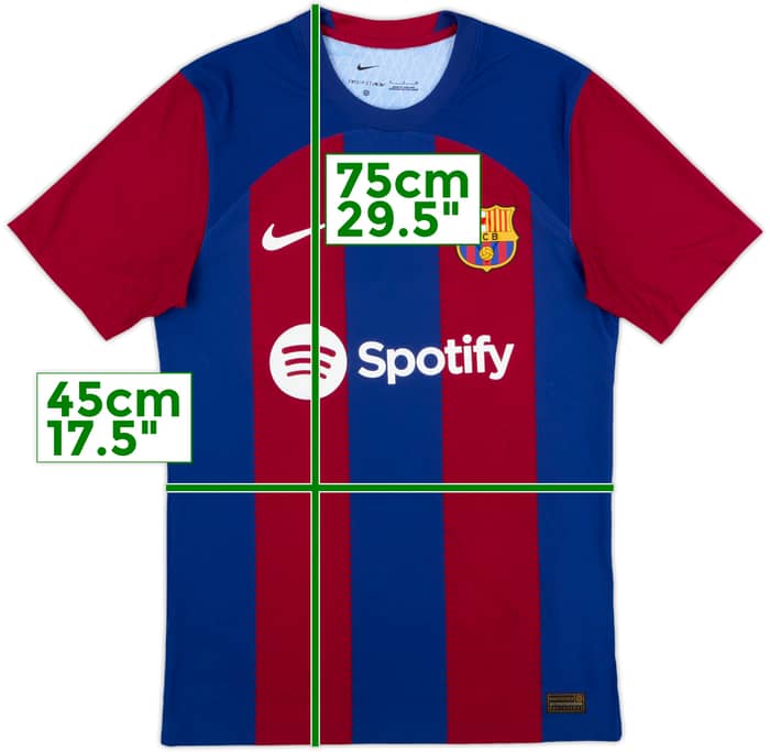 2023-24 Barcelona Authentic Home Shirt - 9/10 - (S)