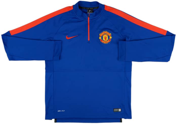 2014-15 Manchester United Nike 1/4 Zip Sweat Top - 8/10 - (M)