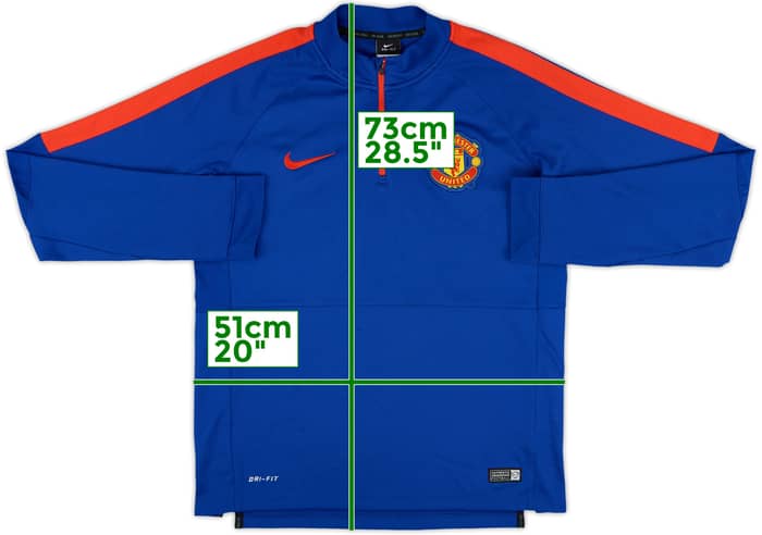 2014-15 Manchester United Nike 1/4 Zip Sweat Top - 8/10 - (M)