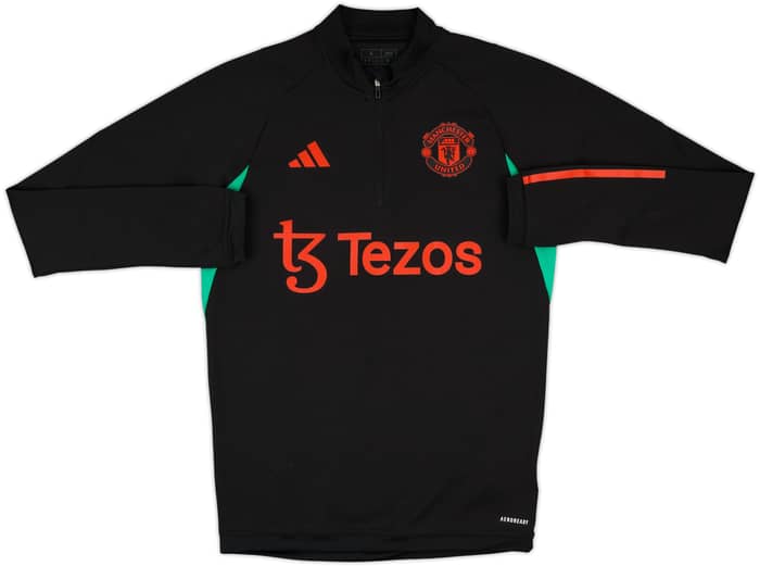 2023-24 Manchester United adidas 1/4 Zip Drill Top - 8/10 - (S)