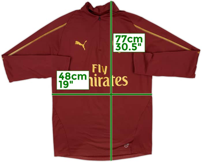 2017-18 Arsenal Puma 1/4 Zip Drill Top - 7/10 - (S)