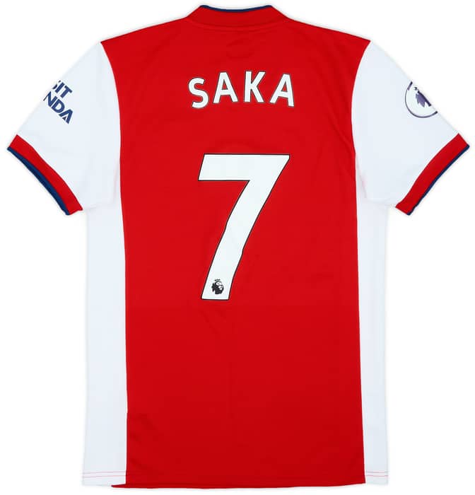 2021-22 Arsenal Home Shirt Saka #7 - 8/10 - (S)