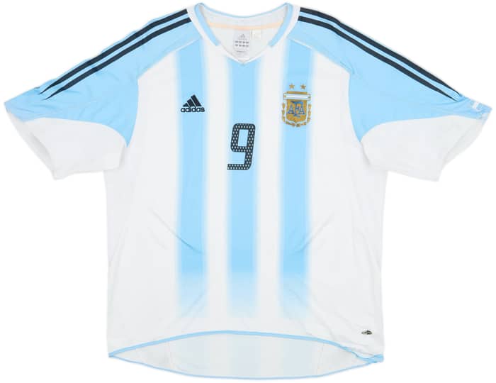 2004-05 Argentina Home Shirt Crespo #9 - 5/10 - (XL)