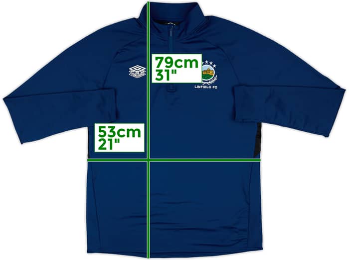 2016-17 Linfield Umbro 1/4 Zip Drill Top - 9/10 - (L)