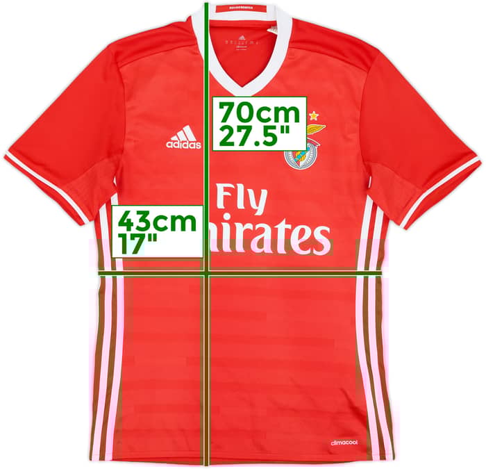 2016-17 Benfica Home Shirt - 7/10 - (XS)