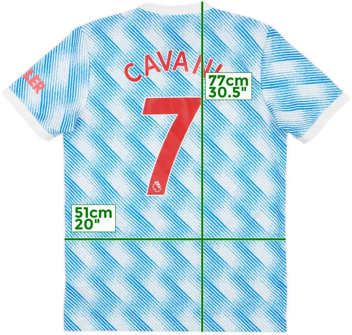 2021-22 Manchester United Away Shirt Cavani #7 - 9/10 - (M)