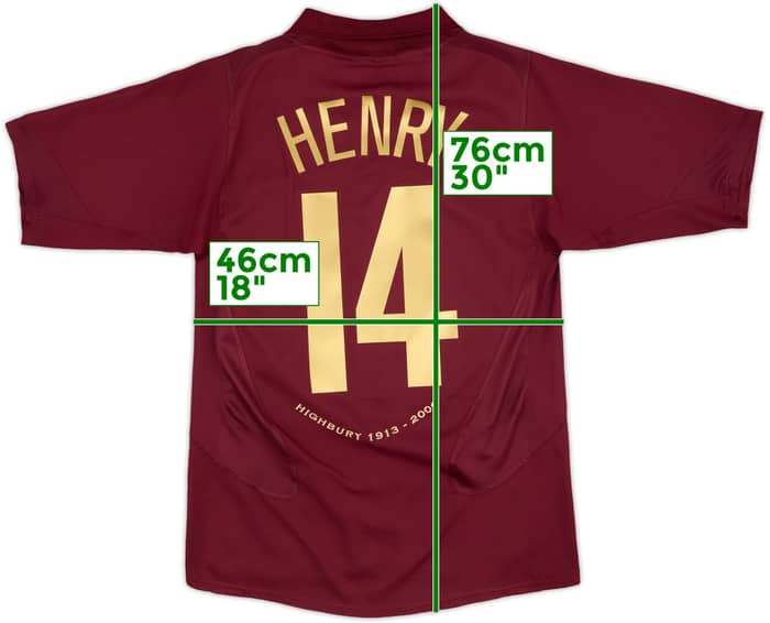 2005-06 Arsenal Home Shirt Henry #14 - 6/10 - (M)