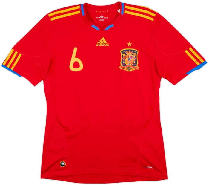 2009-10 Spain Home Shirt A.Iniesta #6 - 10/10 - (M)