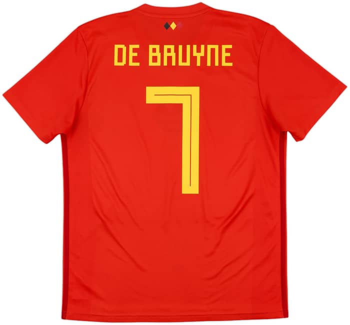 2018-19 Belgium Home Shirt De Bruyne #7 - 9/10 - (L)