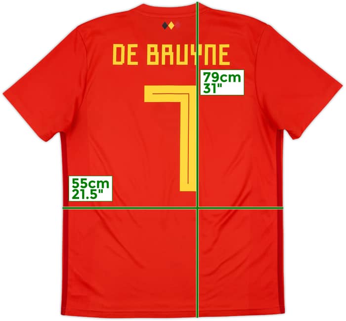 2018-19 Belgium Home Shirt De Bruyne #7 - 9/10 - (L)