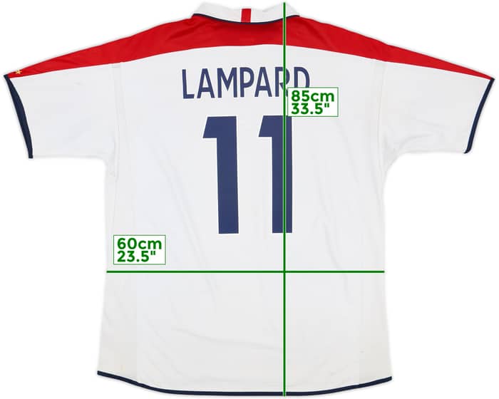 2003-05 England Home Shirt Lampard #11 - 5/10 - (XXL)