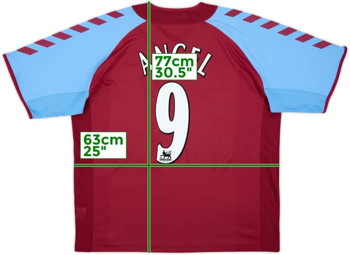 2004-05 Aston Villa Home Shirt Angel #9 - 7/10 - (XXL)
