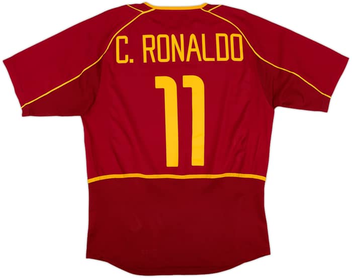 2002-04 Portugal Home Shirt C.Ronaldo #11 - 8/10 - (M)