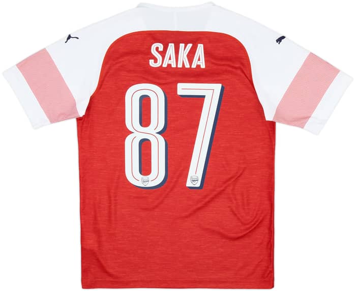 2018-19 Arsenal Home Shirt Saka #87 - 10/10 - (S)