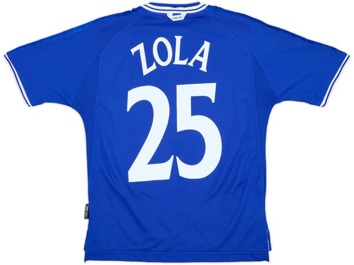 1999-01 Chelsea Home Shirt Zola #25 - 9/10 - (Y)